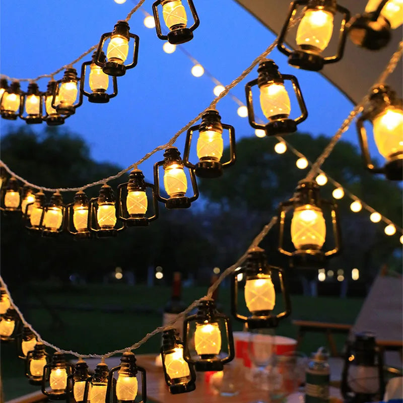 Vintage 80 LED Lantern String Lights