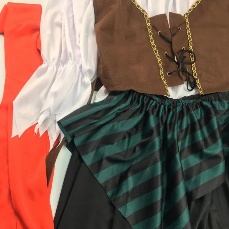Adult Pirate Costume Set Captain Jack Sparrow