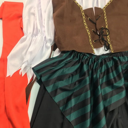 Adult Pirate Costume Set Captain Jack Sparrow