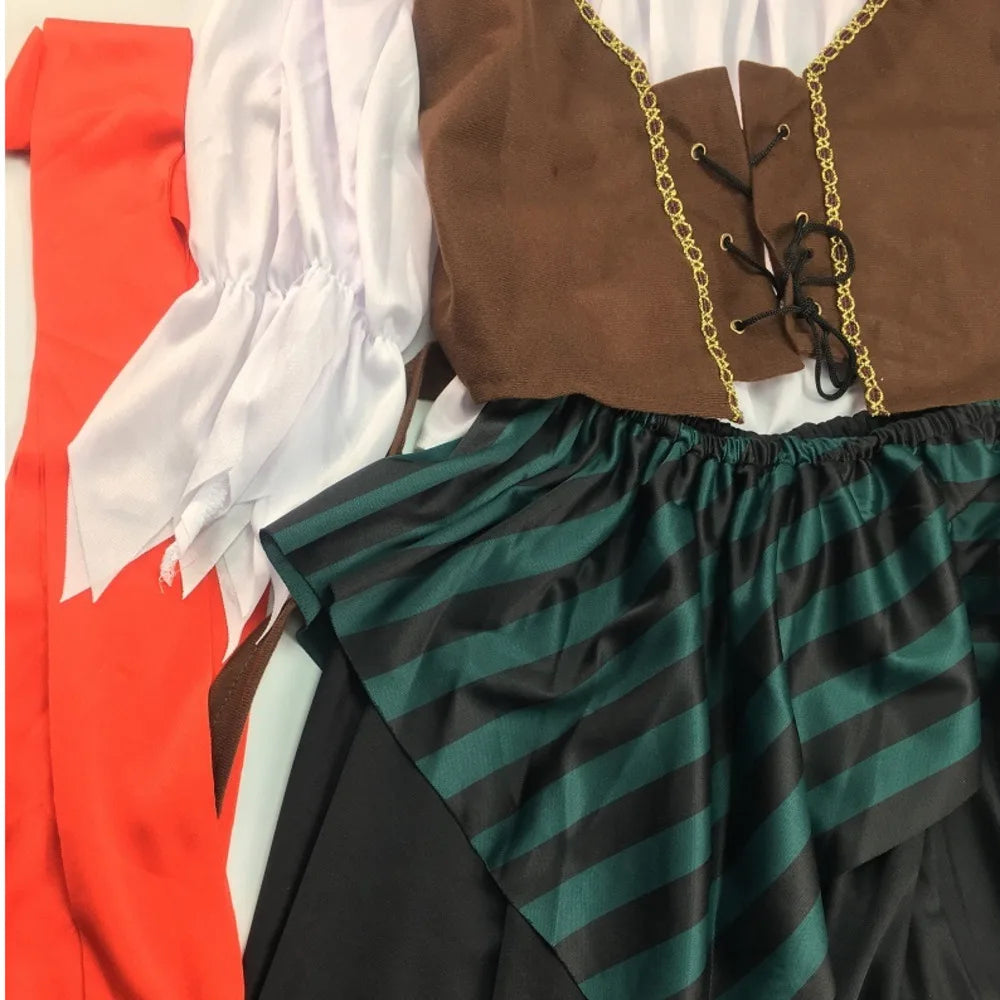 Adult Pirate Costume Set Captain Jack Sparrow