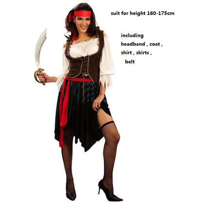 Adult Pirate Costume Set Captain Jack Sparrow