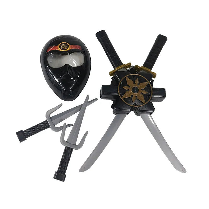 Black Ninja Costume with Mask and Toy