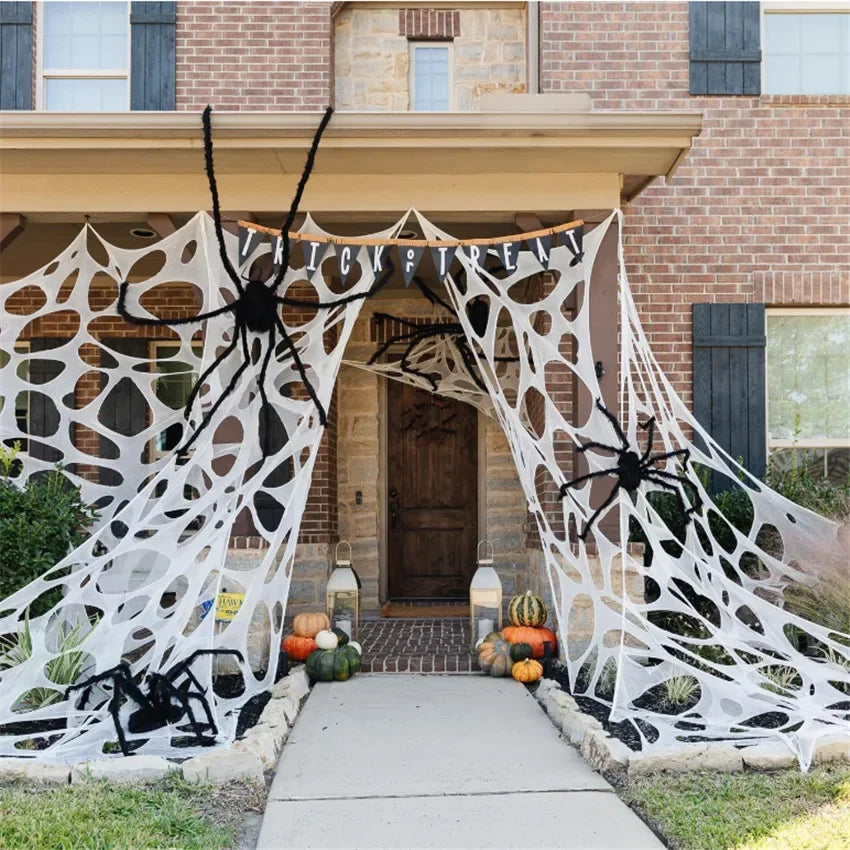 Giant 20ft Stretchy Halloween Spider Web