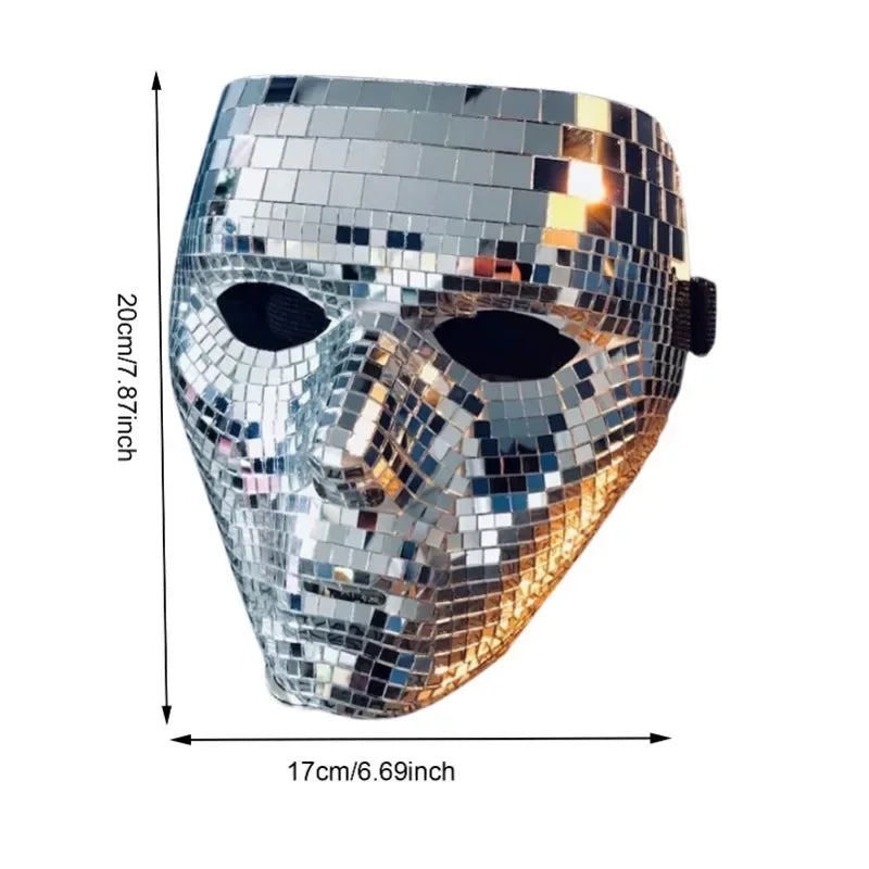 Disco Ball Mirror Face Mask