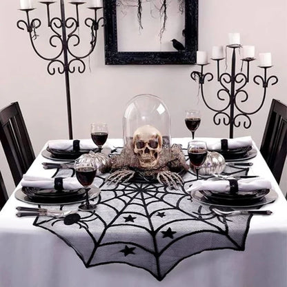 Halloween Plastic Tablecloth with Haunted House