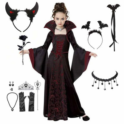 Girls Gothic Vampire Tutu Dress