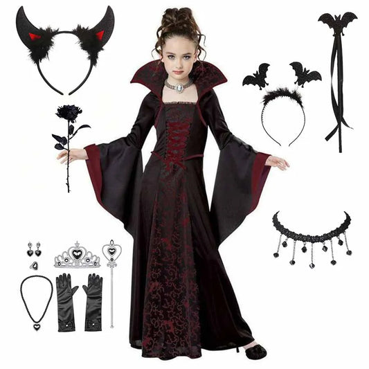 Girls Gothic Vampire Tutu Dress