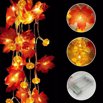 LED Maple Leaf Garland String Lights