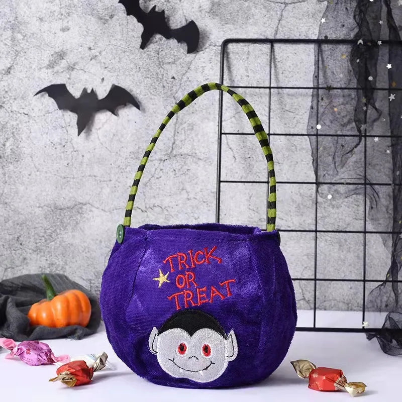 Plush Pumpkin Halloween Candy Bag