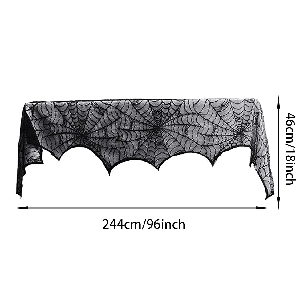 Halloween Plastic Tablecloth with Haunted House