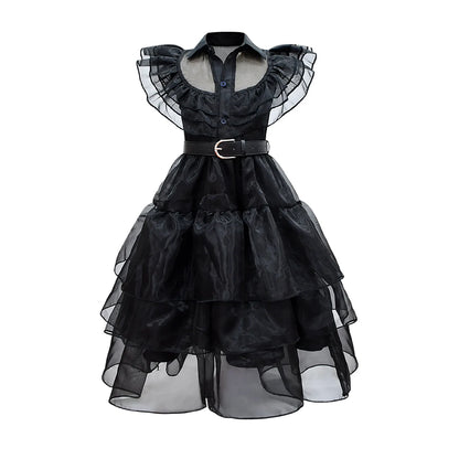 Girls Halloween Vampire Costume Long Tutu Dress