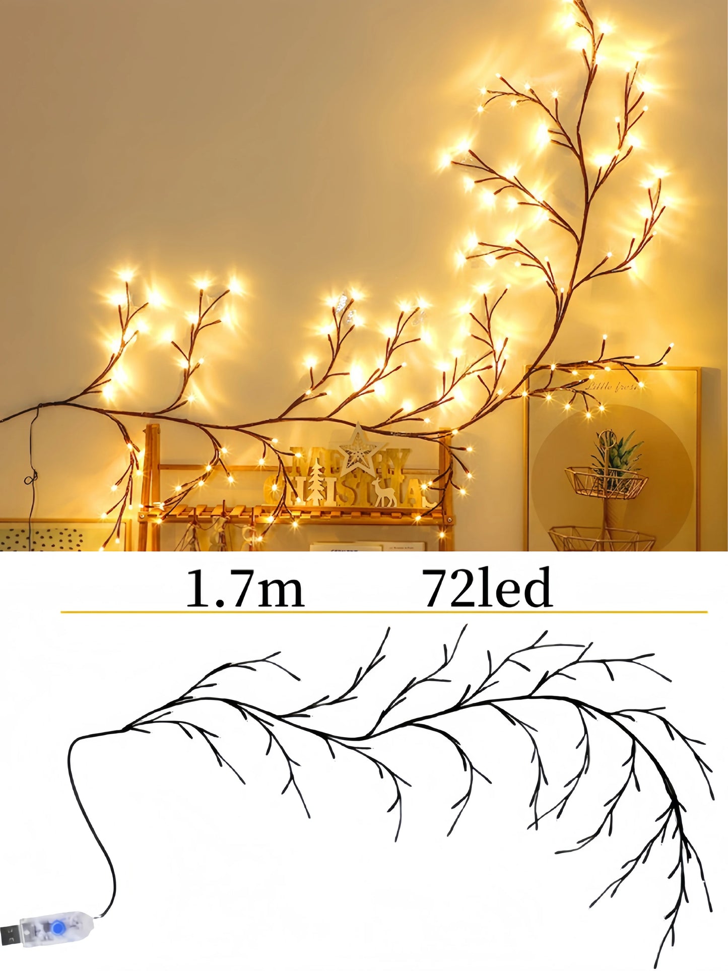 USB Willow Vine Branch LED Lights