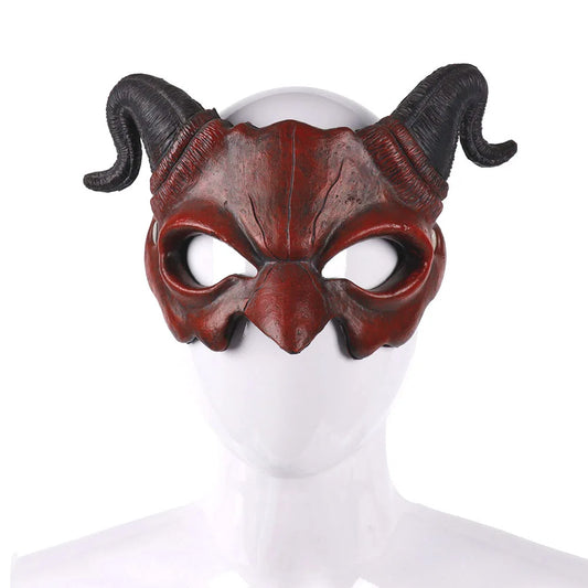 Half Face Devil Horn Mask