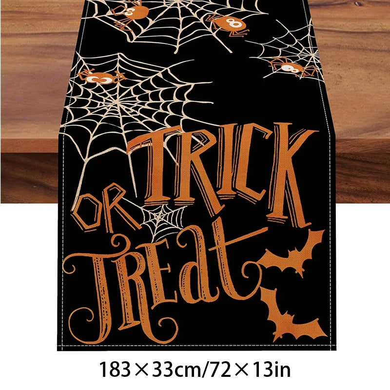Halloween Plastic Tablecloth with Haunted House