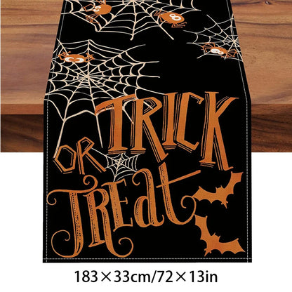 Halloween Plastic Tablecloth with Haunted House