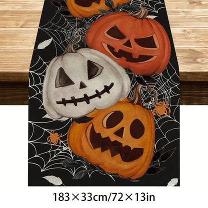 Halloween Plastic Tablecloth with Haunted House