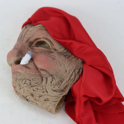 Funny Smoking Granny Latex Mask