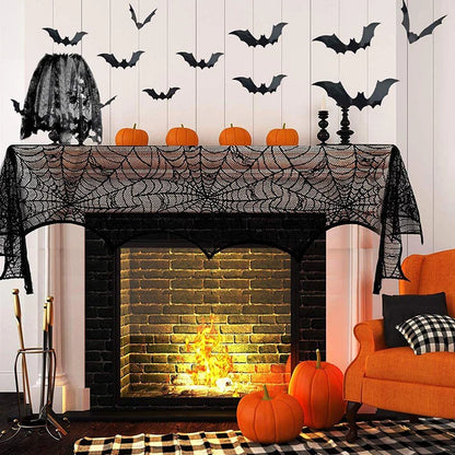 Halloween Plastic Tablecloth with Haunted House