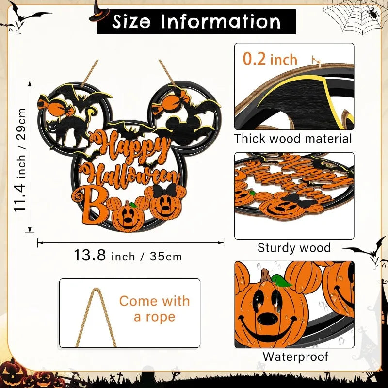 Halloween Wooden Door Sign