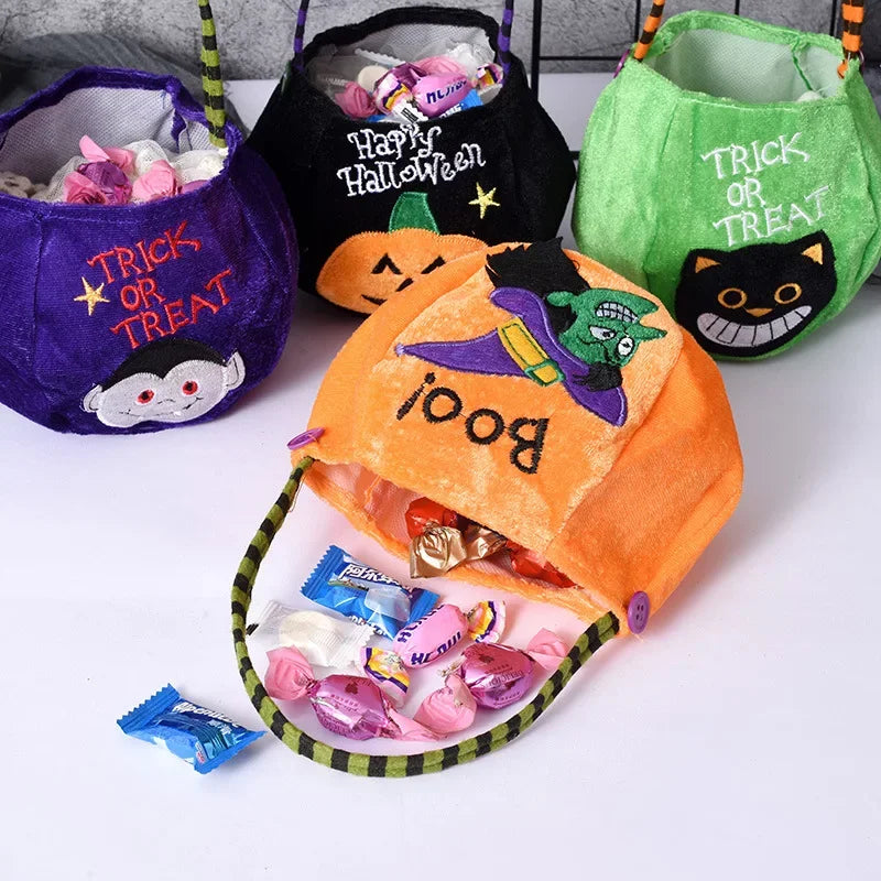 Plush Pumpkin Halloween Candy Bag