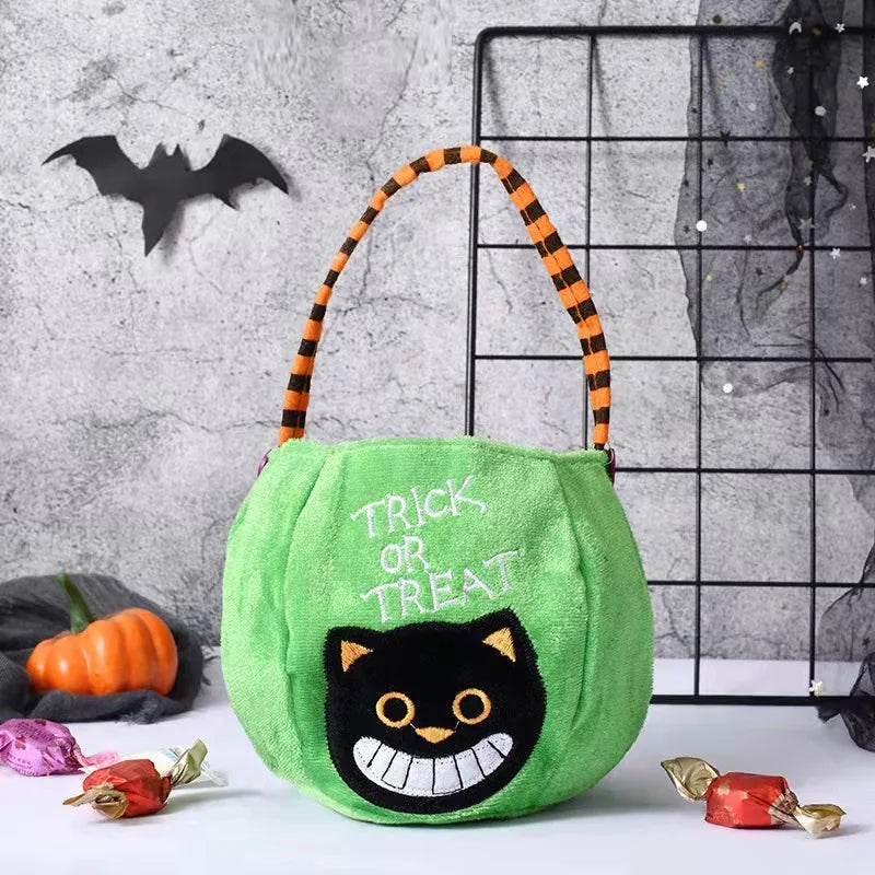 Plush Pumpkin Halloween Candy Bag