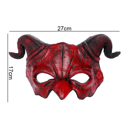 Half Face Devil Horn Mask