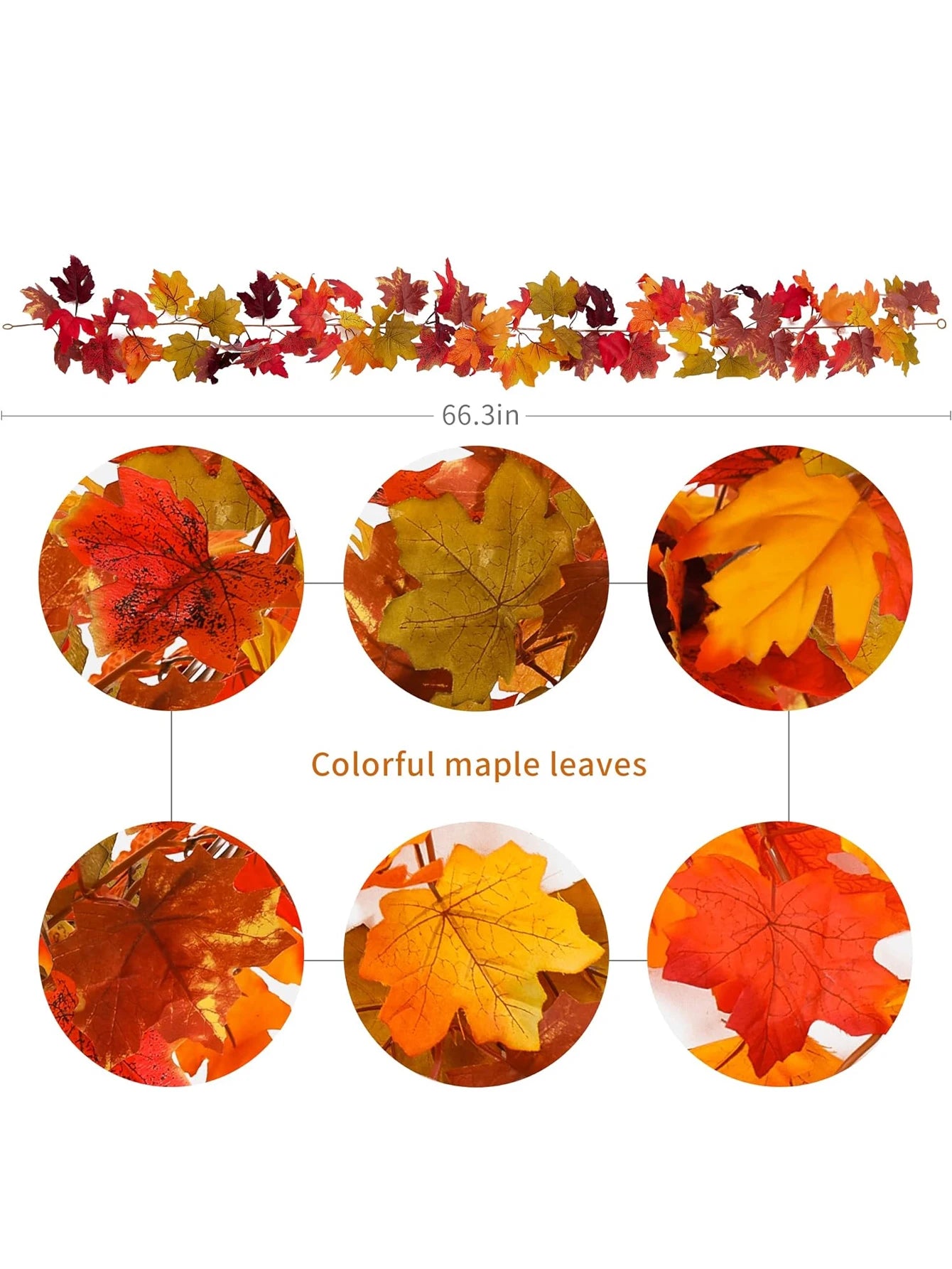 Fall Maple Leaf Garland with Fruits