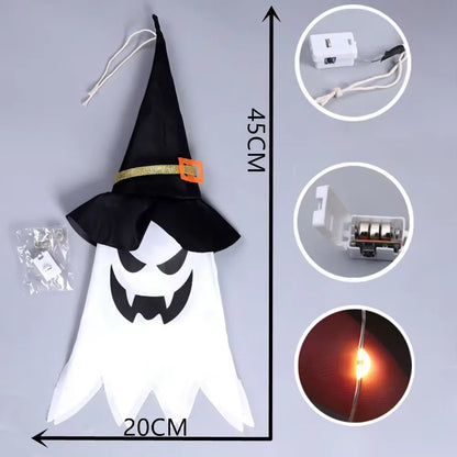 Halloween LED Hanging Ghost Hat Pendant