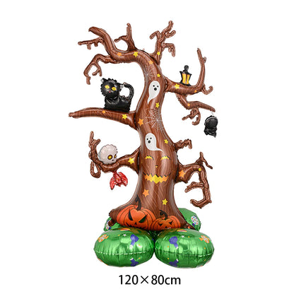 Halloween Plastic Tablecloth with Haunted House