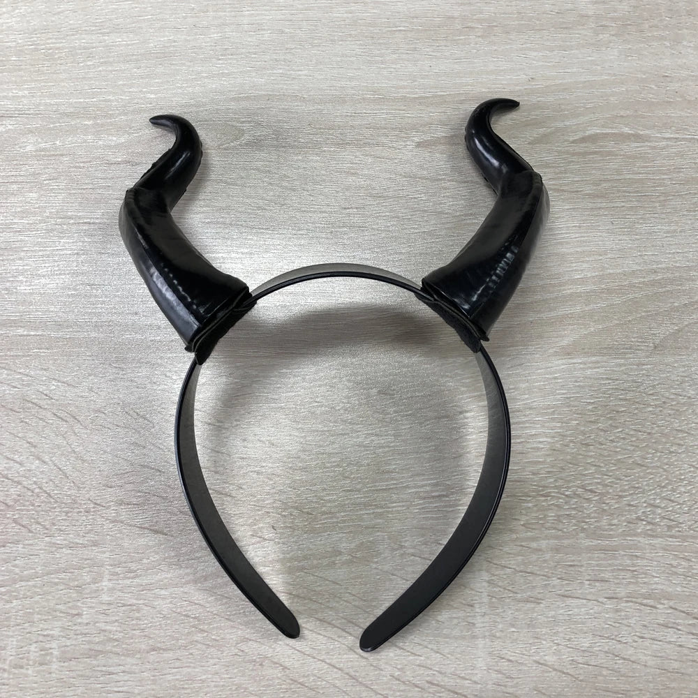 Black Queen Witch Demon Horn Headpiece