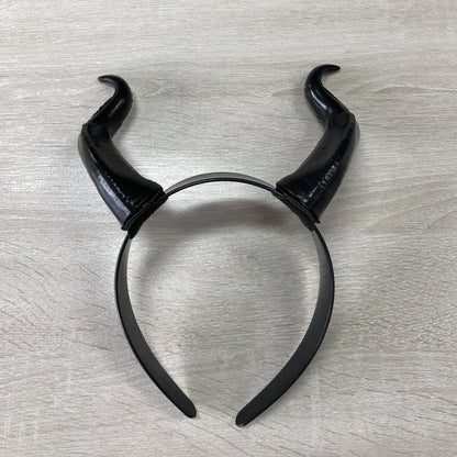 Black Queen Witch Demon Horn Headpiece