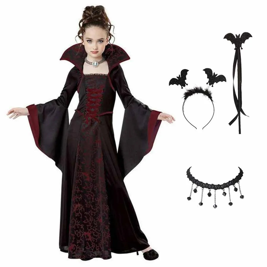 Girls Gothic Vampire Tutu Dress