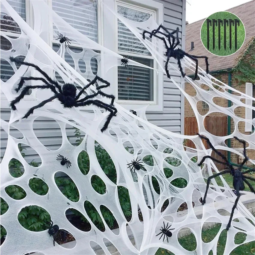 Giant 20ft Stretchy Halloween Spider Web