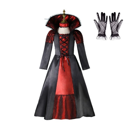 Girls Halloween Vampire Costume Long Tutu Dress