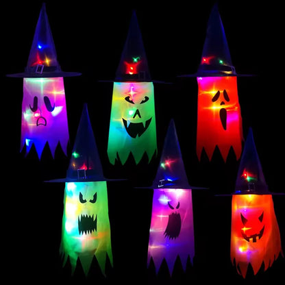 Halloween LED Hanging Ghost Hat Pendant