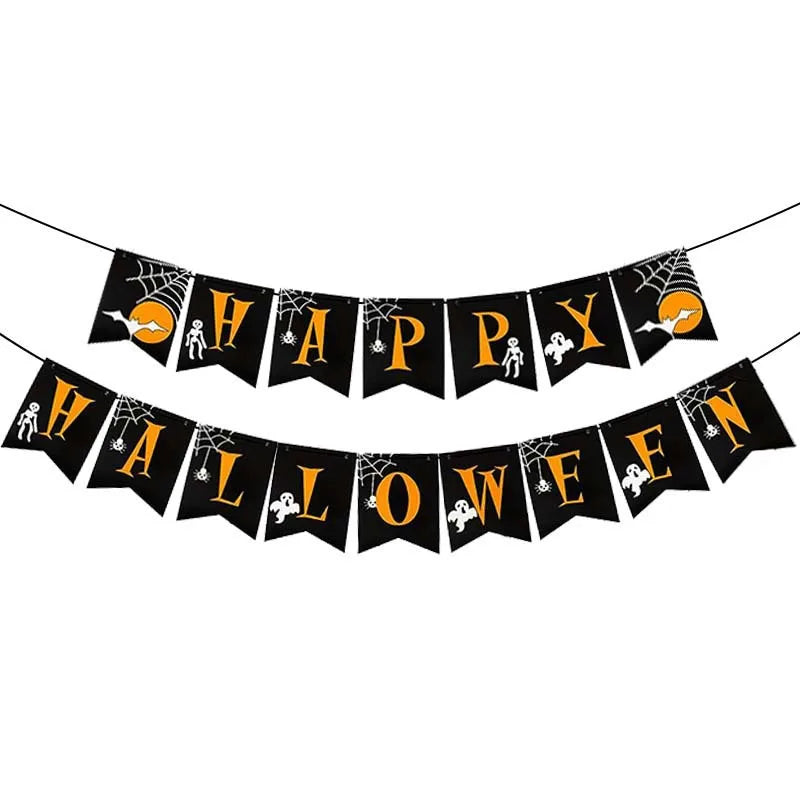 Halloween Plastic Tablecloth with Haunted House