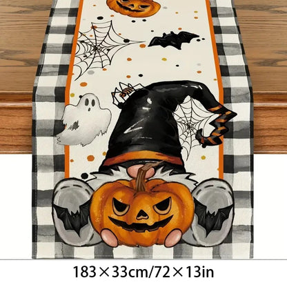 Halloween Plastic Tablecloth with Haunted House
