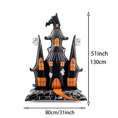 Halloween Plastic Tablecloth with Haunted House