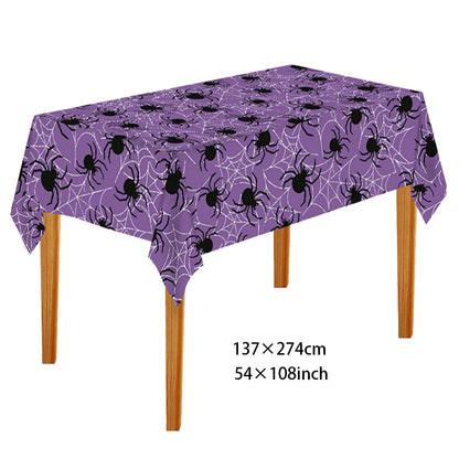 Halloween Plastic Tablecloth with Haunted House
