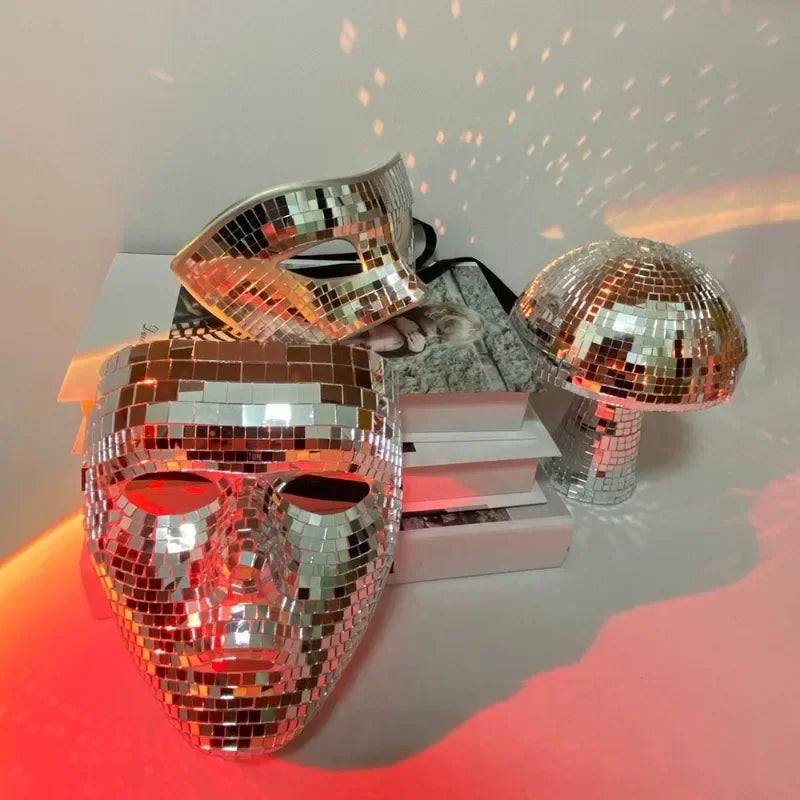 Disco Ball Mirror Face Mask
