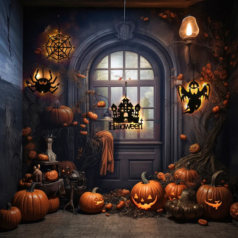 Halloween LED Hanging Castle and Ghost Lights