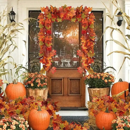 Fall Maple Leaf Garland with Fruits