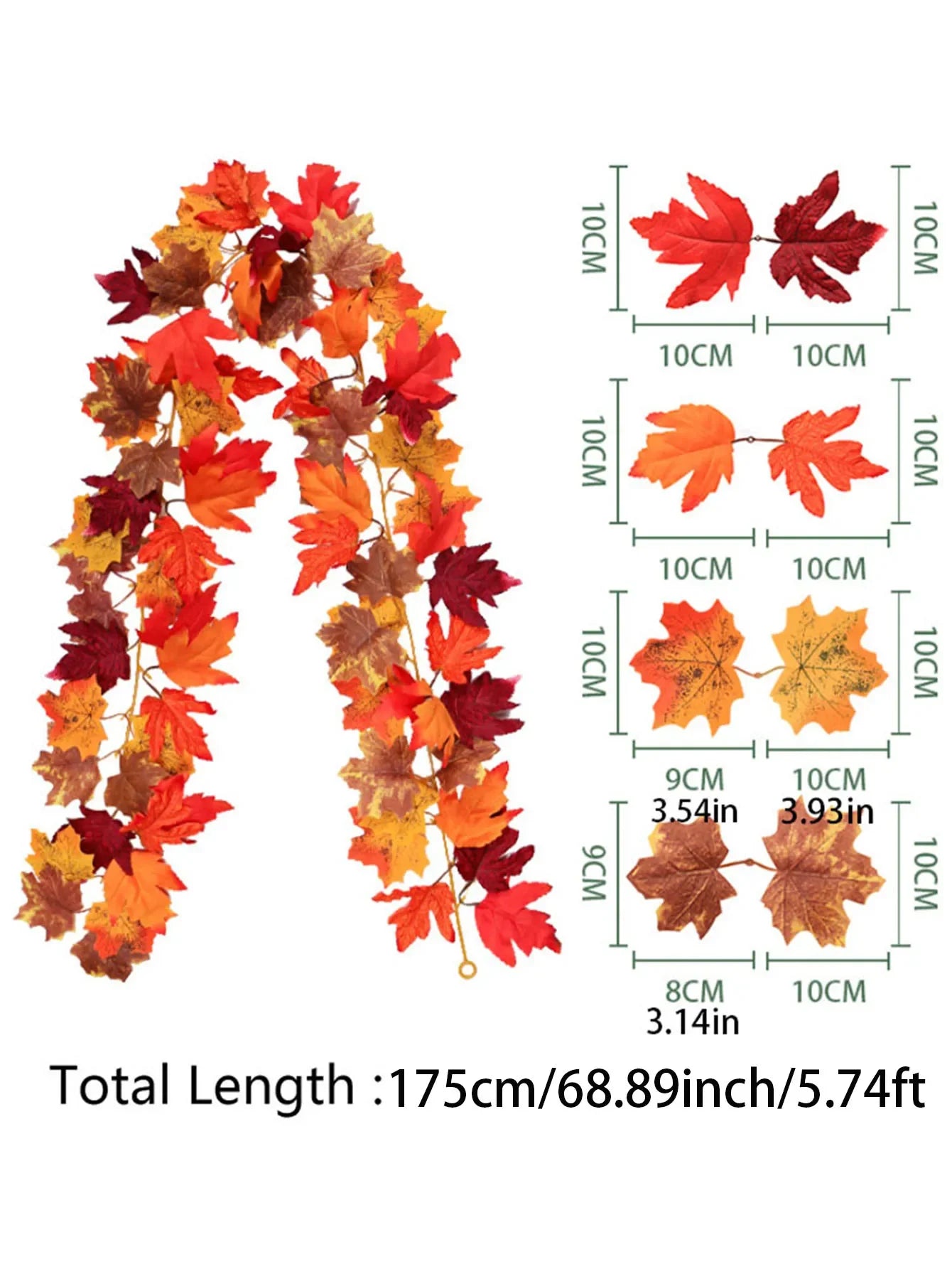 Fall Maple Leaf Garland with Fruits