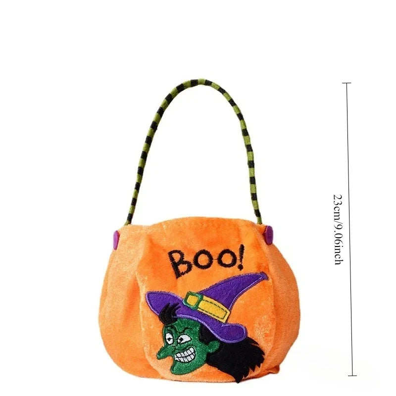 Plush Pumpkin Halloween Candy Bag