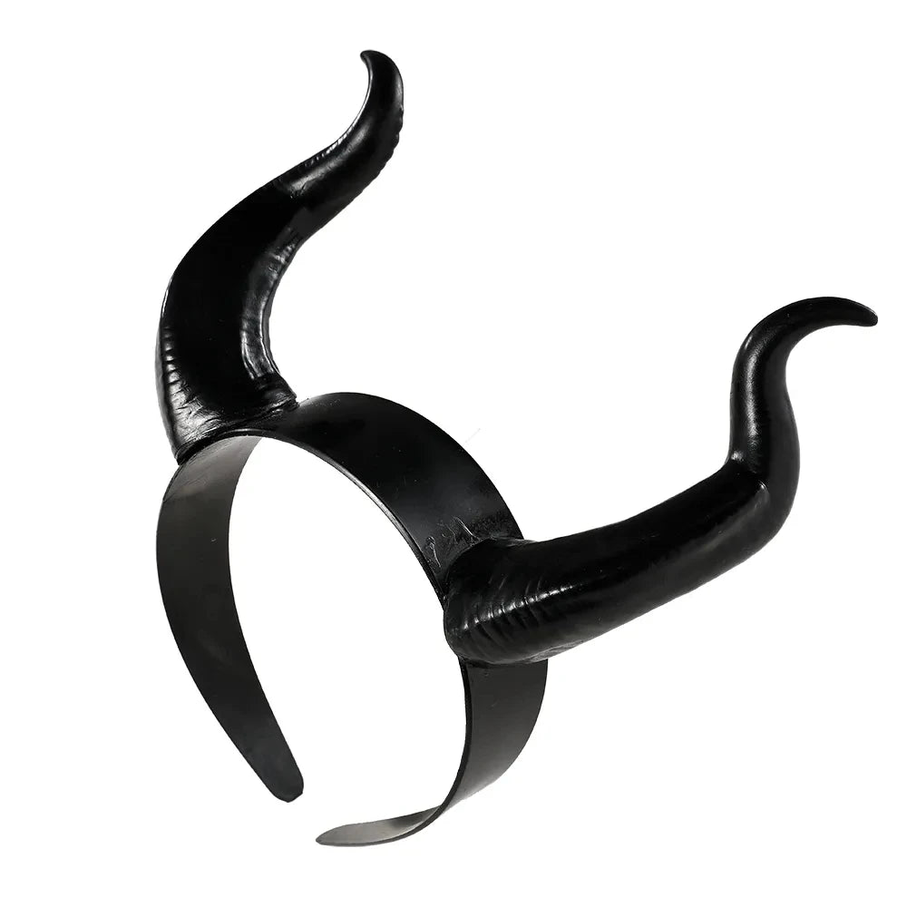 Black Queen Witch Demon Horn Headpiece