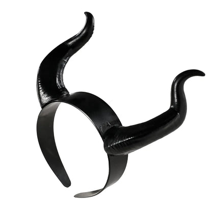 Black Queen Witch Demon Horn Headpiece