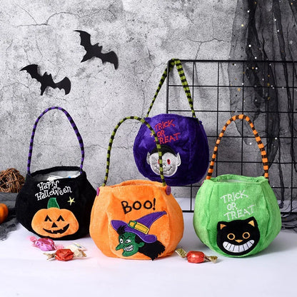 Plush Pumpkin Halloween Candy Bag