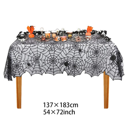 Halloween Plastic Tablecloth with Haunted House