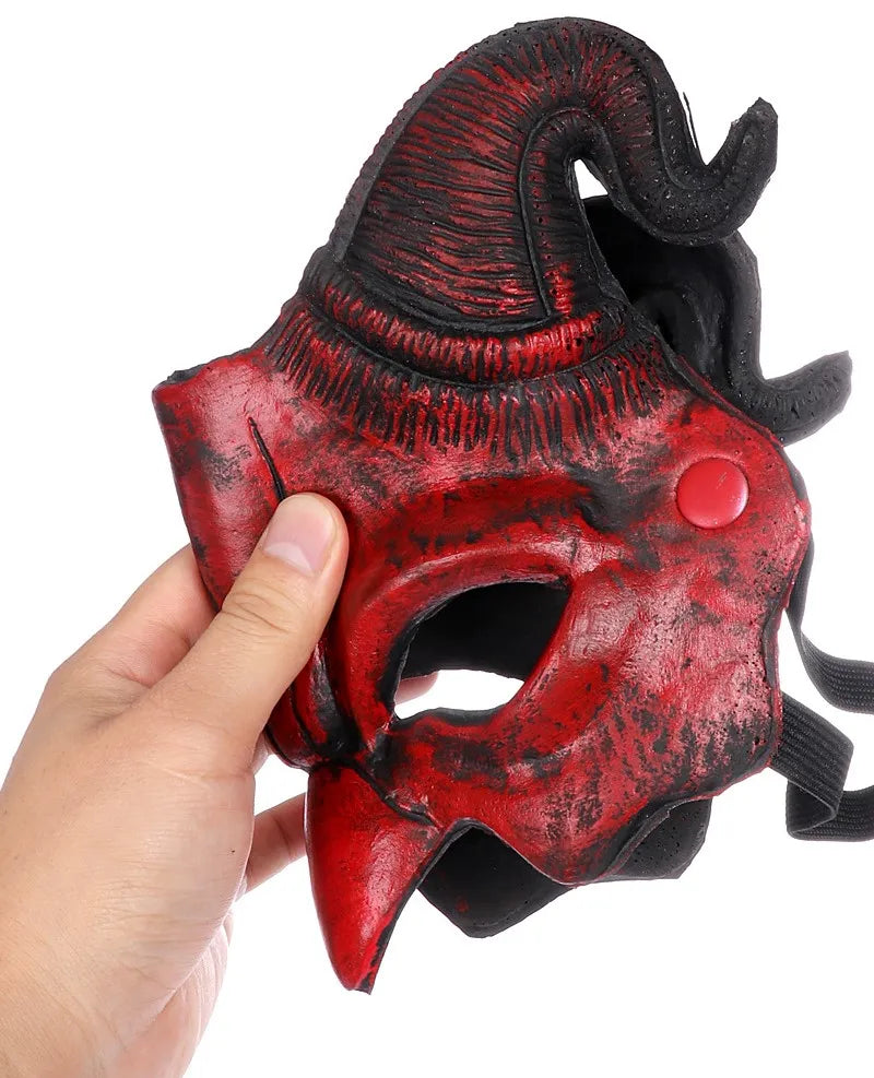 Half Face Devil Horn Mask