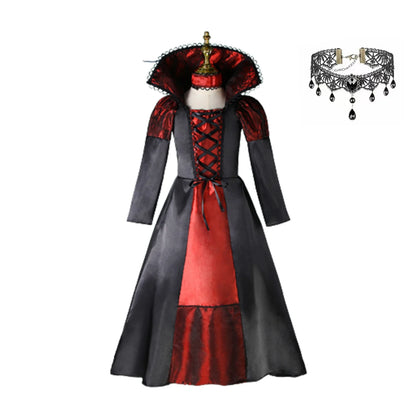 Girls Halloween Vampire Costume Long Tutu Dress